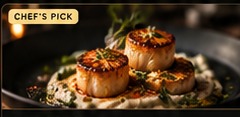 Seared scallops