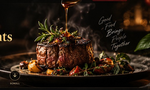 Ember & Basil restaurant website preview